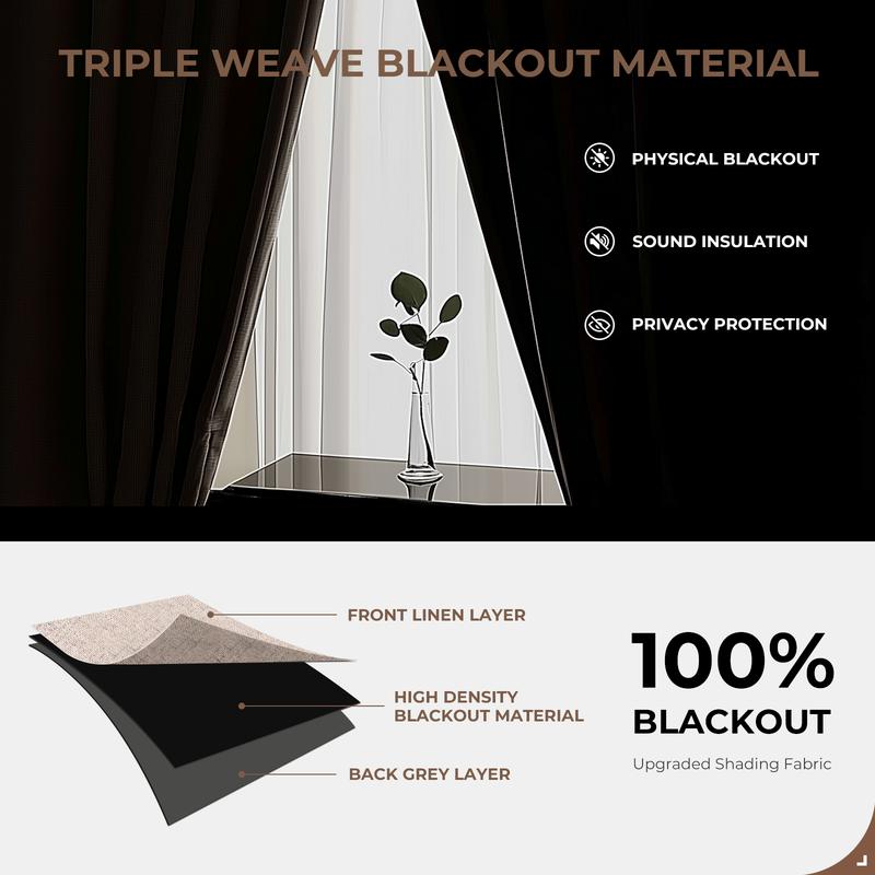 2pcs Blackout Curtains